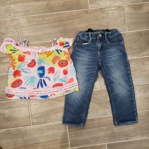 Girls Blouse and Jeans Size 4